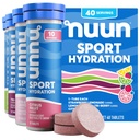 Nuun Sport Electrolyte Tablety pro Proactive Hydration, Mixed Flavors, 4 balení (40 porcí)