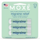 MOXE Migréna Relief Nasal Inhalátory, Základní oleje pro bolest hlavy a napětí Relief, Přenosná aromaterapie, Easyto- Use, Čisté a neředěné, Pepermint, Spearmint, Eucalyptus, Tea Tree, USA Made, 3 Pack