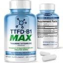 TTFD Thiamin B1 Dodatek 60Kapsle Vyrobeno v USA- Thiamin TTFD Vitamin B1 MAX, High- potency dodatek pro energii a zaměření, Podporuje zdravé nervové funkce a celkové Wellness MaxLife Naturals