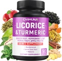 Lékořice Kapsle s lékořicí, Turmeric Root, Zázvor Root, Pepermint Leaf, Papája Ovoce - 3 měsíce Dodávka