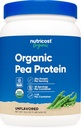 Nutricost Organic Pea Protein Powder (1 LB) Neochucený - Certified USDA Organic, Protein from Rostliny, Vegetarian Friendly, Gluten Free, Non- GMO