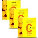 NANOWELL čistý pufrovaný vitamin C 3000 mg na servírování, dodatek stravy pro imunitní podporu - 60 Sticks x 3 krabice, 6 měsíců dodávky (180 Počet)