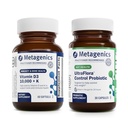 Metagenika Vitamin D3 10 000 + K (60 Softgels) & UltraFlora Control Probiotic (30 Servings) - Podporuje zdraví kostí a srdce - Podporuje zdravé tělo složení