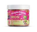Vitamin Friends - Vegan Multivitamin & Iron for Kids - Denní nutriční podpůrná gumy w / Ferrous Fumarate B-Complex, Vitamin C, Zinek, Biotin - Body Function & Anemia - Strawberry Jam (60 Day Supply)