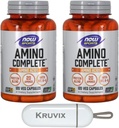 Nyní Foods Sports Nutrition, Amino Complete ™ IR 124; Bílkovinné směsi s 21 Aminos a B-6 IR 124; 120 Veg Kapsle - Balení po 2 s Pill Organizer
