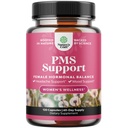PMS Support Supplement pro ženy - Hormonální rovnováha pro ženy a menstruační diskomfort s DIM, Chasteberry, Black Cohosh & Ashwagandha - pro období křeče Ease, Menopauza Bloating, Mood Swing - 120 Ct