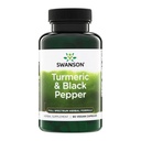 Swanson Premium - Turmeric & Black Pepper - Antioxidant, Digestion & Joint Support - 90 Veg Caps (2 balení)