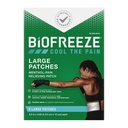 Biofreeze Large Pain Relief Patches, Menthol Pain Patches for Lower Back, Neck, Knee, & Ramender, Comfortable & Flexible Fabric Stays in Place, FSA Required, 5 ct