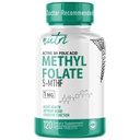 Nutri 5-MTHF L Methylfolát 1MG - 4 měsíční dodávky, 120 Vegan Tablety - Methylovaný doplněk folátu - Cognitive Function, Heart Health, Prenatal Support - 3. strana testována - NSF Certified Facility