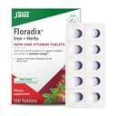Květinové železné tablety - doplněk železa s B vitamíny, kyselina listová, vitamín C & More - Energetická podpora - Vegetariánská & gluten- 120 Tablety (120 Služeb)