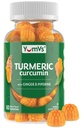 Kurkumin Kurkumin Kurkumové Žvýkačky - Extra síla 2000mg 8: 1 Extrakt Kurkumové Doplněk Žvýkačky s Black Pepper & Ginger - Vegan Non- GMO Společná podpora Žvýkačky - Peach Flavor, 60 Počet