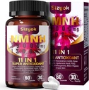 NMNH dodatek (Dihydronicotinamid Mononukleotid) 600mg - Zvýšení NAD s Resveratrol, 123456789