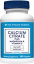 Citrát vápenatý + hořčík a vitamin D, doplněk stravy pro víceminerální kosti, absorpce vitaminu D AIDS, vápník 999mg, hořčík 567mg, vitamin D 612IU v denní dávce (100 tobolek) od The Vitamin Shoppe