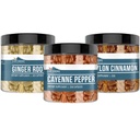 Pozemské prvky Cayenne Pepper, Ceylon Cinnamon & Ginger Root Bundle (200 Kapsle každý), čisté a neředěné, Žádné přísady