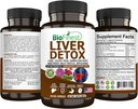 BioFinest Játra Detox dodatek - 22 Nutrients Milk Thistle Artichode Celer Seed Chanca Piedra Beet Root Dandelion Turmeric Ginger - Vyčištění alkoholu Energie Digestion Metabolismus (120 Veg. Kapsle)