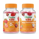 Živý vitamín D Děti + Multivitamin Děti, Gummies Bundle - Velký přípitek, doplněk vitamínu, gluten zdarma, GMO zdarma, Žvýkací Gummy