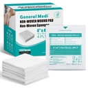 General Medi Sterile Gauze Sponges, 4 "x 4" Non- Tfined Wound Pads - Individuálně zabalené vysoce absorbentní Sponges Pads pro Cushioning Minor Wounds, Cuts & Burns Wound Care (60 balení, 120 kusů celkem)