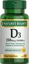 Nature 's Bounty Vitamin D pro imunitní podporu a podporuje zdravé kosti, 10000IU, Softgels, Multi- Color, 10,000 IU, 72 Počet (balení po 1)