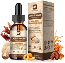 Lions Mane Houbové Kapky, 8 v 1 Houba Komplex dodatek s Irský Moss Moss, Chaga, Turecko Ocas, Cordyceps & Více pro mozek, Zaostření, Kognitivní a imunitní podpora, Vegan, Peach Flavor, 60ml