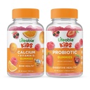 Živé vápník s vitaminem D děti + Probiotické 2 miliardy CFU děti, Gummies Bundle - Velký Ochutnávání, Vitamin dodatek, gluten zdarma, GMO zdarma, Žvýkací žlab