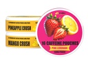 LyvWel 56mg Caffeine Energy Pouches - Pink Lemonade, Ananas Crush, Mango Crush - Fruity Clean Energy & Focus Boost with Guarana - 3- Pack Sampler (48 Total Pouches)