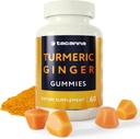 TACANNA Turmeric a Ginger Gummies - 60 Počet dospělých a dospívajících, Meruňková příchuť, Imunitní podpora, Non-GMO & gluten zdarma