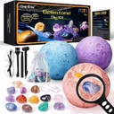 GobiDex Gemstones Dig Kit, Solar System Science Kit pro děti, Excavate 15 Real Gems, STEM Vzdělávací prostor hraček Planet Collection Kit, Archeologie Geologie Věda Projekty Dárek pro chlapce a dívky věku 6 +