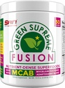 SAN Nutrition 's Green Supreme Fusion Blend Antioxidant: Super Green Smoothie Mix s Spirulina, Chlorella, Adaptogenní houby, 30 Služeb