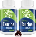 Taurin 1000mg - Lipozomální Taurin Amino Acid dodatek pro srdce, játra a mozek, dlouhověkost, cvičení - vysoká absorpce, Vegan & gluten zdarma (60 Softgels - 2 Pack)