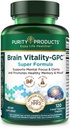Čistota Produkty Vitality- GPC Super Formule Acetyl L- karnitin HCI + Alfa GPC + Fosfatidlyserin - Podporuje normální koncentraci a duševní jasnost - 120 Caps