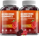 Berberine dodatek s Ceylon Skořice - Cukr zdarma Organic Berberine 1500mg Gummies pro muže a ženy - Podpora pro imunitní a metabolismus a energie