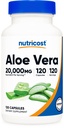 Nutricost Aloe Vera 20,000mg, 120 Kapsle - Gluten Free, Non- GMO, Vegetarian Friendly (100mg 200: 1 Extract)