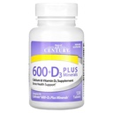 21. století vápník 600 Plus D Plus Minerály Kapsle, 120Count (27498)