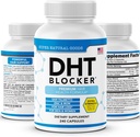 DHT Block - Doplněk pro růst vlasů pro genetické hubení pro muže a ženy - Pomáhá vypadávání vlasů a stimulovat růst folikulů s pilou Palmetto, Biotin & železo - Folikule růstové doplňky pilulky