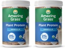 Amazing Grass Vegan Protein Powder, Plant Based Organic Blend with 25g of Protein, Dairy, Gluten & Soy Free - krémová vanilka (10 porcí) (balení po 2)