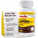 TIME- CAP Labs, INC. Časově 300 Count Regular Strength Aspirin 325mg pro dospělé - Ve srovnání s Bayer - Potahované Regular Strength Aspirin Tablety - Pain Reliever for Minor Aches and Pains - Made in USA