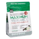 Vibrační zdraví, Maximální vibrace, Plant- based Superfood dodatek s multivitamin, protein a 25 miliard CFU probiotika, Vanilla, 15 Serving Pouch