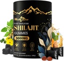 Shilajit Gummies pro muže Ženy: Čisté Himalájské organické Shilajit s Ashwagandha 85 + stopové minerály & Fulvic kyselost jednotlivě zabalené pro podporu energetické odolnosti mozku bez cukru 40 Služeb