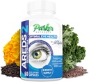 Parker Naturals Optimální oční zdraví vitamin & minerální doplněk, oční doplňky & vitaminy pro vidění s vitaminem C & E, Lutein & Zeaxanthin doplňky, 60 Caps