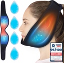 Premium 4 Gel Packs Chin popruh Flexible Hot & Cold - ledové balíčky pro moudré zuby Refreezeable Face Neck Head Airflow Jaw Bra opakovaně použitelné balení pro spaní TMJ Relief a Pain Management Gift