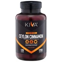 Kiva Premium Cejlon Skořice Powder Kapsle (120 Veggie Kapsle), Čistá Cejlon Skořice ze Srí Lanky, Vegan, Non- GMO, Gluten- Free