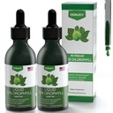 Chlorofyl Liquid Drops - 100% Natural Energy Booster and Immunication Support - Interní deodorant a detox - Altitude Nemoc Relief - Rychlá absorpce, Vegan & Non- GMO - 120 Služeb (Balení 2)