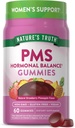 Nature 's Truth PMS Hormonální Balance Support Gummies for Women CLANE124; 60 Count CLANE124; Vegan, Non- GMO & gluten zdarma dodatek