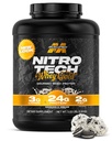 Muscletech Whey Protein Powder (Cookies & Cream, 5LB) - Nitro- Tech Whey Protein Isolate Smoothie Mix for Lean Muscle & Recovery - 24 g syrovátkového zlata pro ženy a muže - Balení May Vars