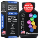 Základní aminokyseliny dodatek pro ženy a muže - Vegan BCAA Amino Acid Complex for Muscle Growth with All 9 BCAA Essential Aminos - Advanced Workout Power & Recovery Formule - 120 EAA BCAA pilulky