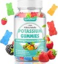 softbear kalium Citrát gumové, vysoká potence kalium Citrát 1000mg podporuje křeče a svalové zdraví draslíkové gumy pro dospělé a děti smíšené ovocné příchutě 60 Počet