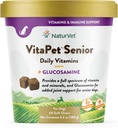 NaturVet VitaPet Senior Daily Vitamíny Plus Glucosamine pro psy, 60 ct Soft Chews, Made in The USA with Globally Source Ingredients