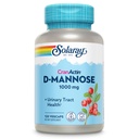 SOLARAY D- Mannose 1000mg s Cranactin Cranberry Extract - D Mannose a Cranberry dodatek s vitamínem C - Podporuje močové trakt zdraví - Vegan, 60denní záruka