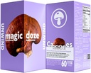 Magic Doze ™ Reishi Houbový dodatek Kapsle - 60 Počet, Unwind, Bylinný dodatek, Stress Relief, Imunitní podpora, Vegan, Organic Reishi Ingredience