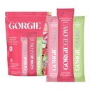 GORGIE Glow Variety Pack 15 Sticks, Electrolyte Powder Zdravý nápoj Mix, w / Hyaluronic Acid, Aquamin, Vitamin C & D, Probiotika, Bez cukru, Antioxidanty pro hydrataci, Péče o pleť, a Gut bilance